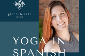flyer for Yoga in Spanish event
